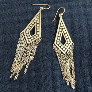 Brighton Silver Drop /Dangle Earrings, Like New Condition!